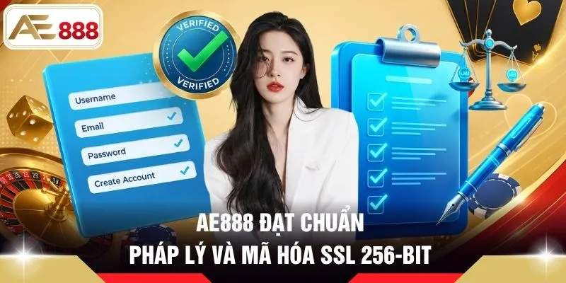 AE888 đạt chuẩn pháp lý và mã hóa SSL 256-bit